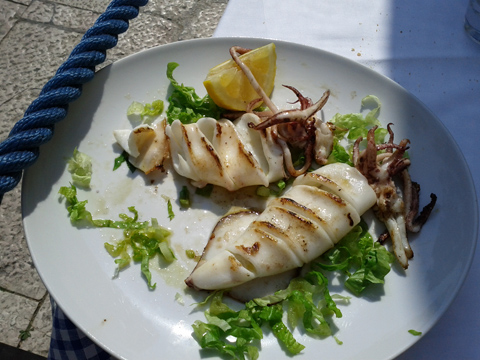 Ristorante Da Martini sul ponte, calamari alla griglia